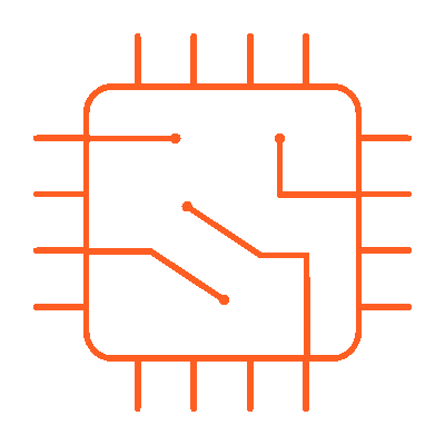 Technology-driven operations animated icon