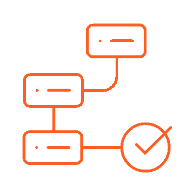 Flexible client-focused approach animated icon